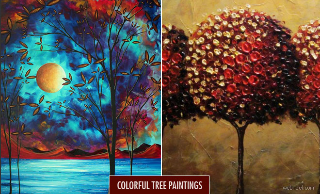 30 Colorful Tree Paintings and Concept artworks for your inspiration