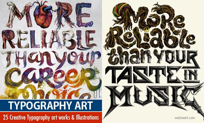 50 Creative Typography Artworks and Illustration Ideas - Part 2