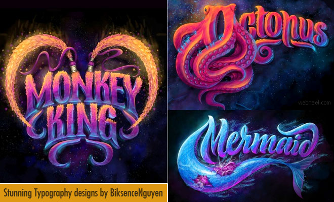 Stunning Typography Designs and illustrations by Biksence Nguyen