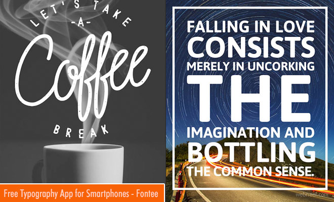 Free Typography Design app for Android mobiles - Fonteee