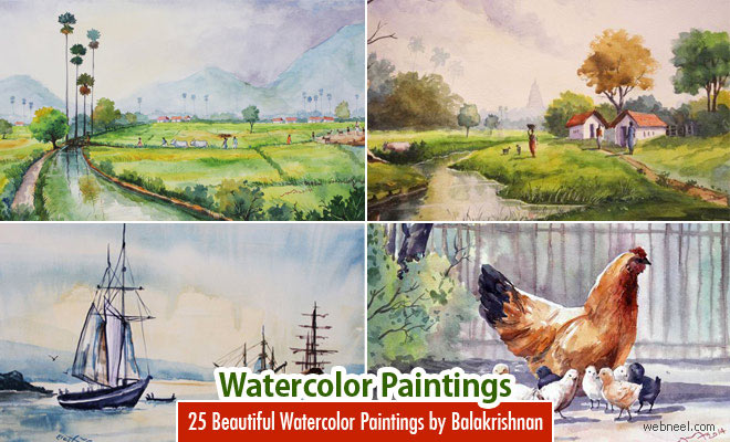 25 Beautiful Watercolour Paintings by Tanjore artist Subbaiyan Balakrishnan