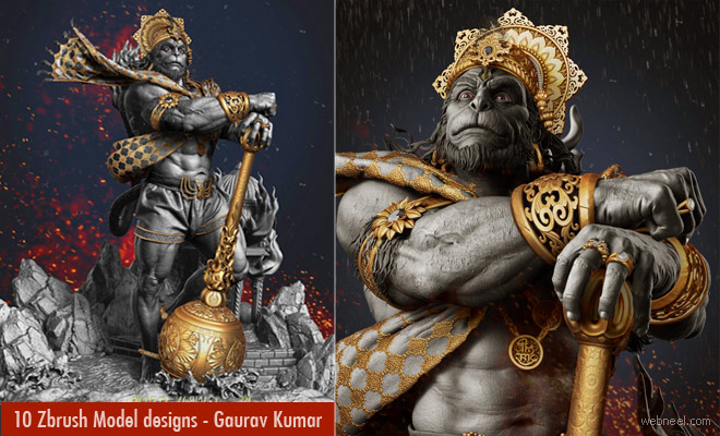10 Stunning ZBrush Model Designs by Indian 3D Artist Gaurav Kumar