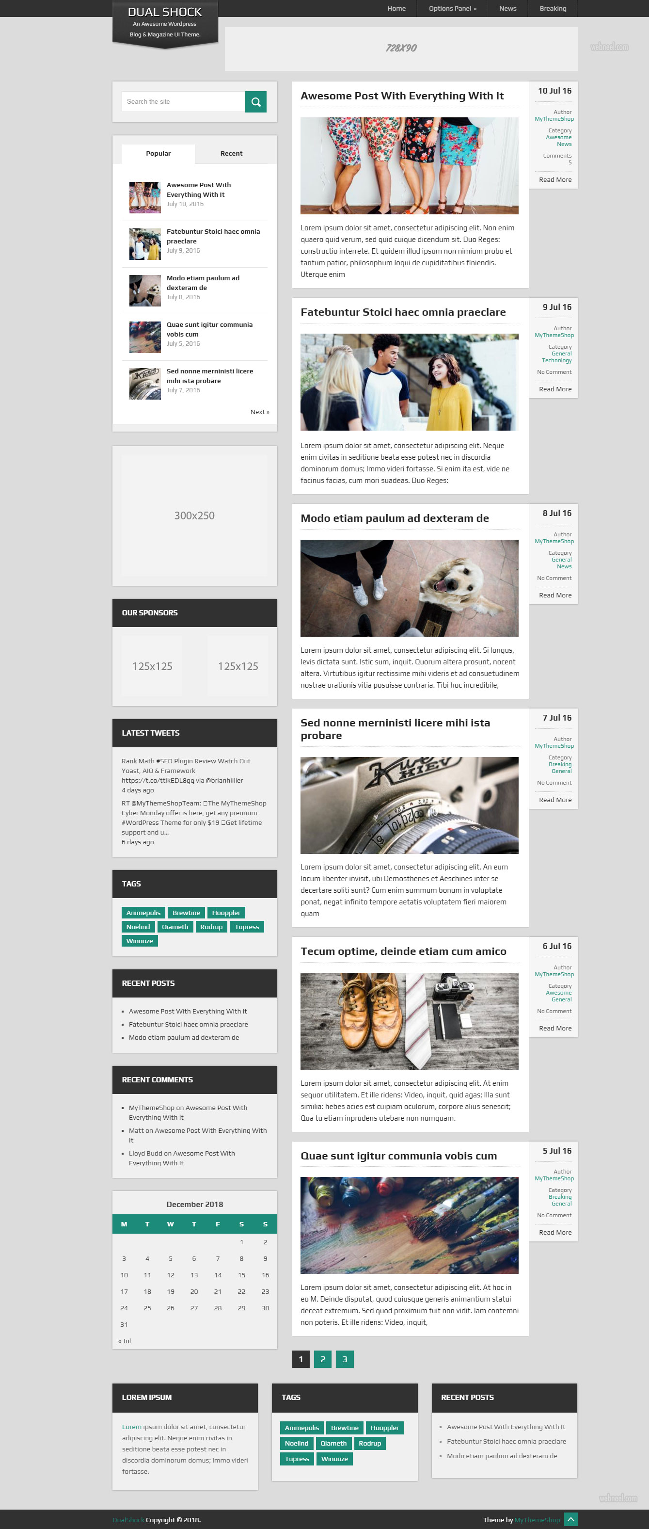 Dualshock Blog - Free Wordpress theme