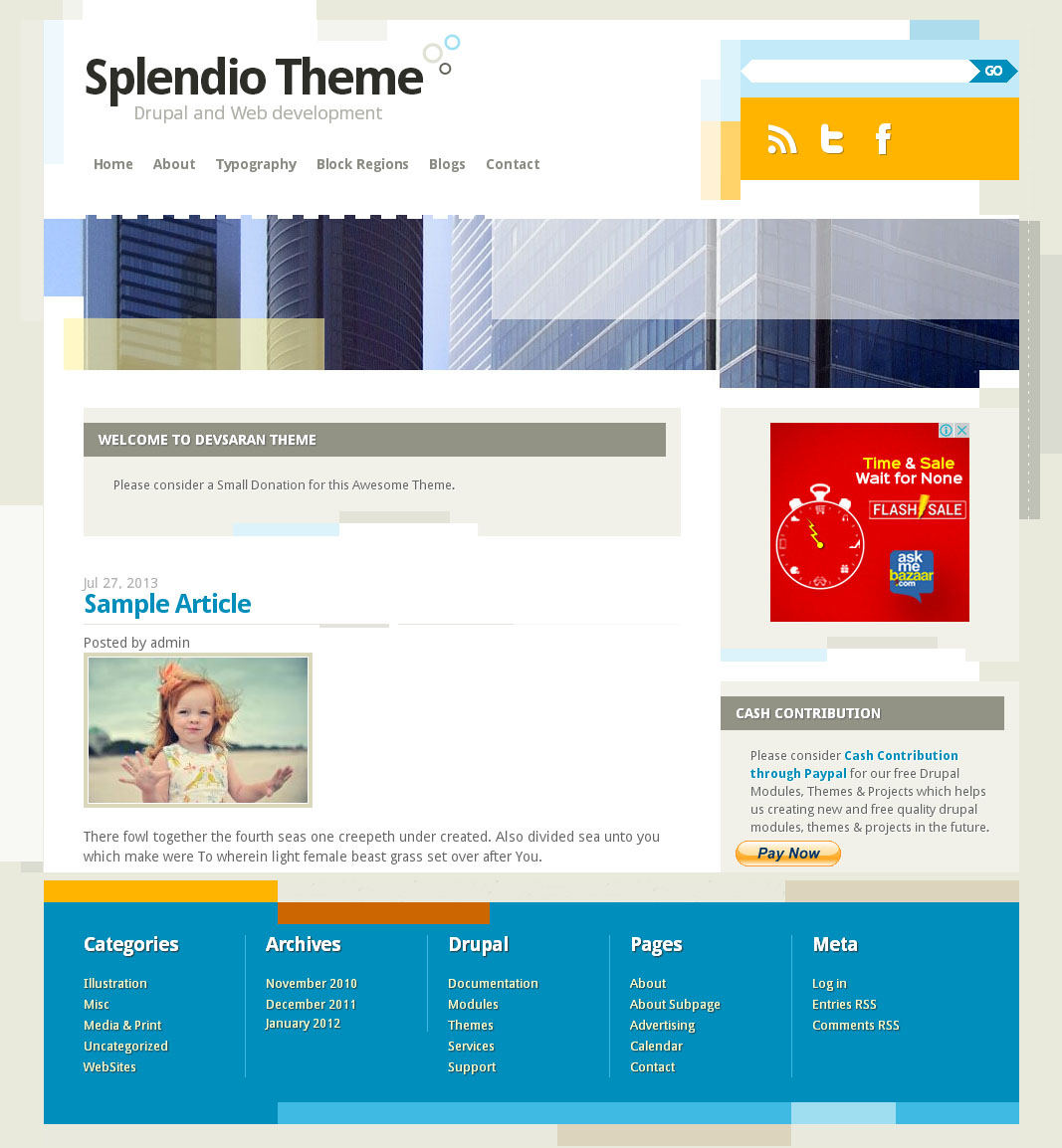 Splendio - Free Drupal Theme