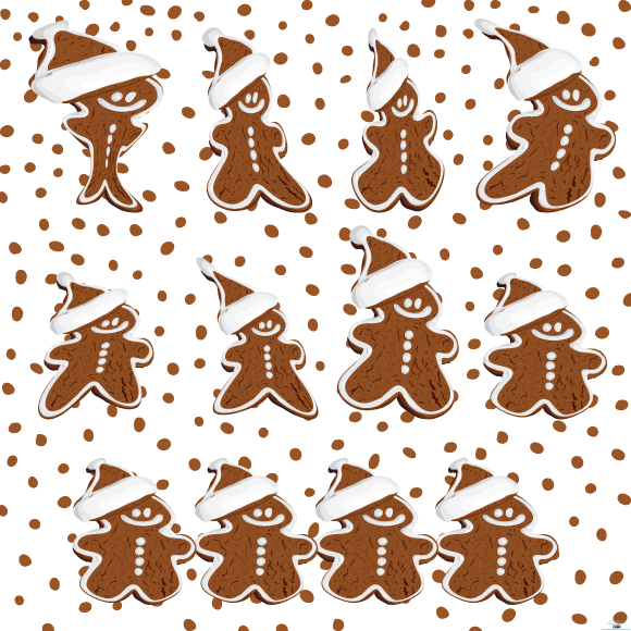 Gingerbread Cookies Vector EPS