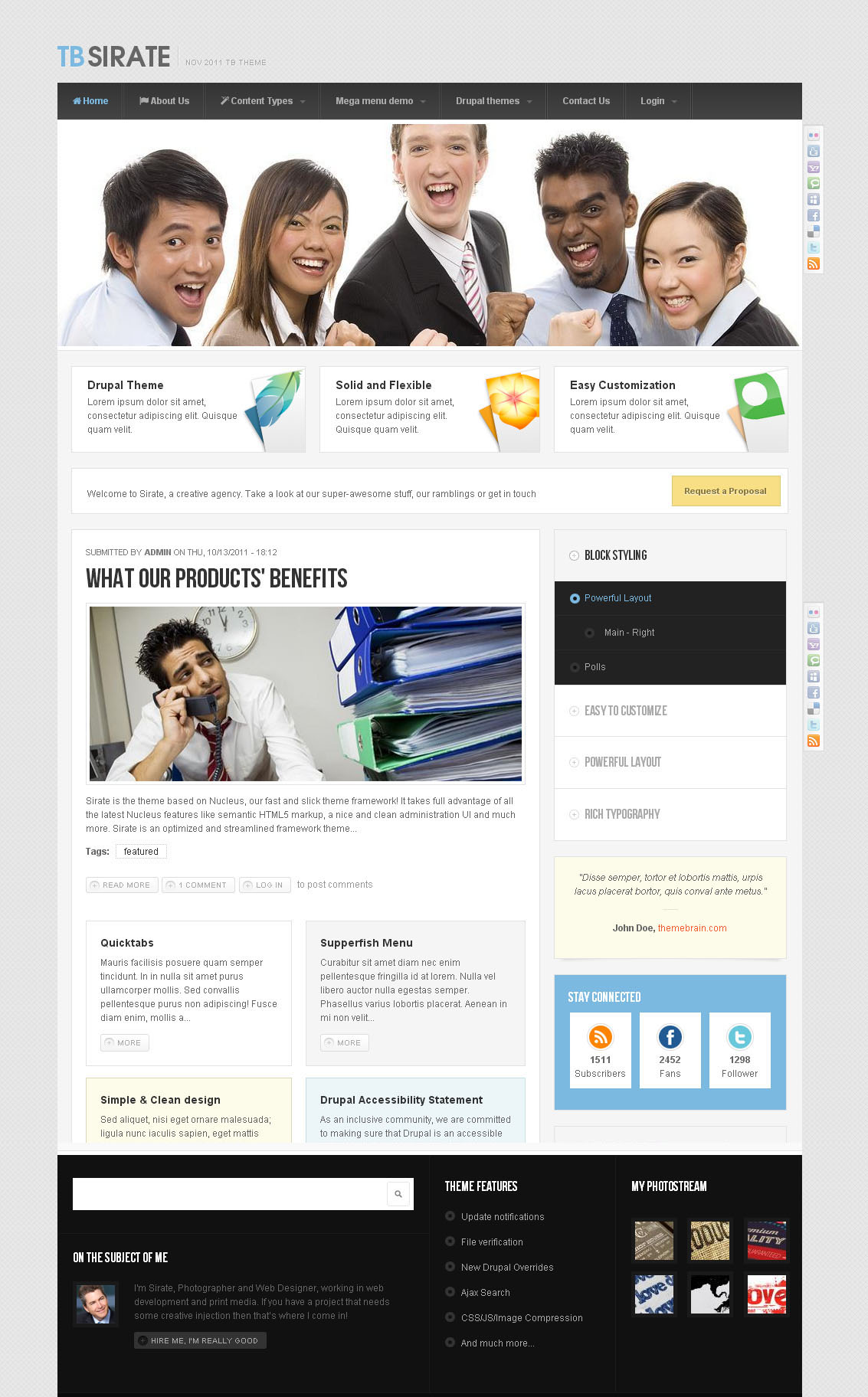 TB Sirate - Free Drupal Theme