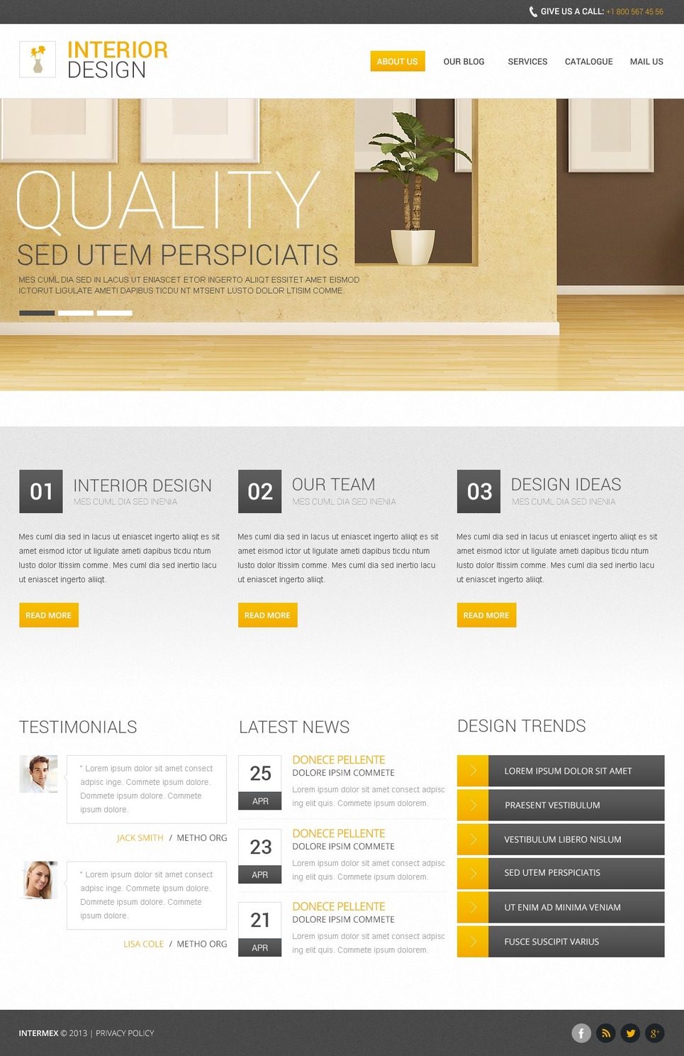 Interior design - template monster1 - Free Drupal Theme