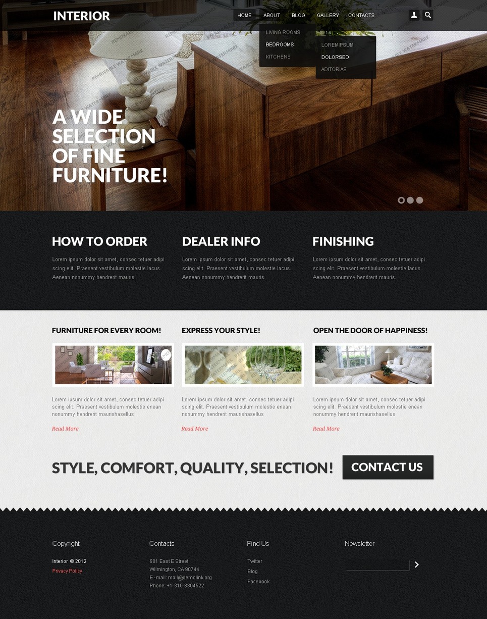 Interior design - template monster - Free Drupal Theme