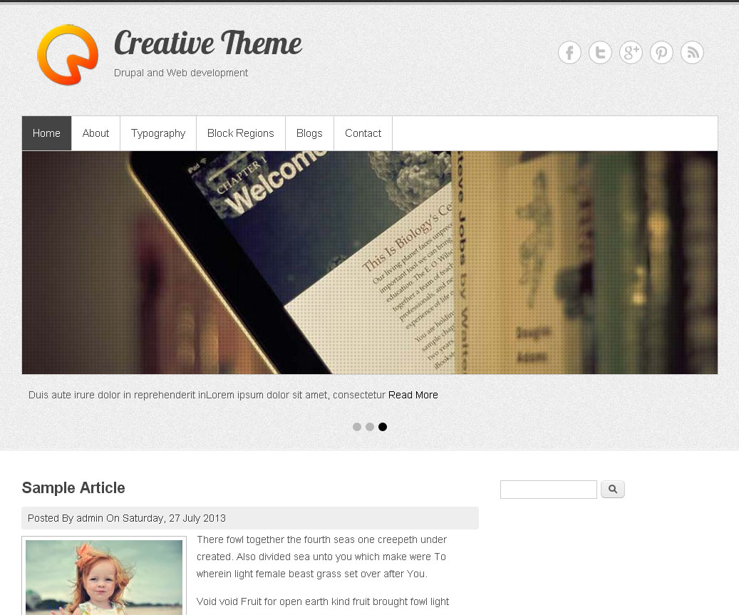 Creative Theme - Free Drupal Theme