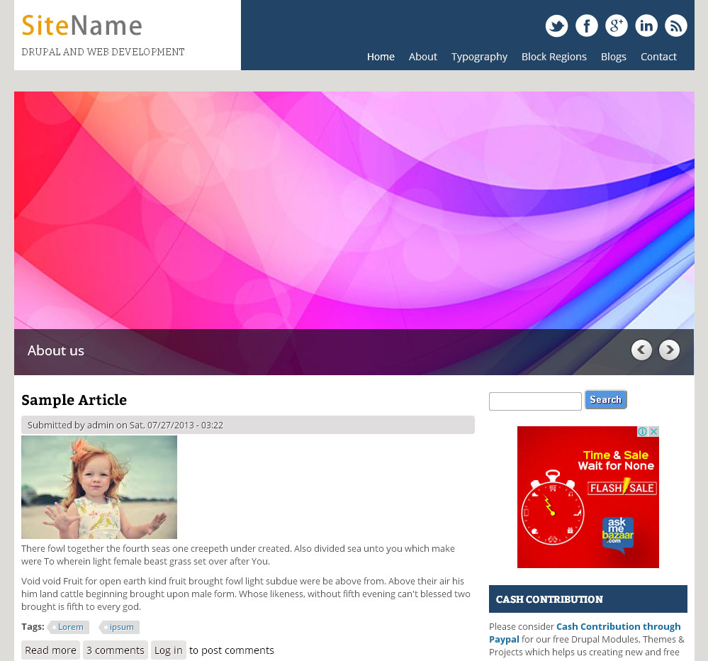 Premium Responsive - Free Drupal Theme