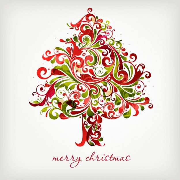 Christmas Tree floral vector