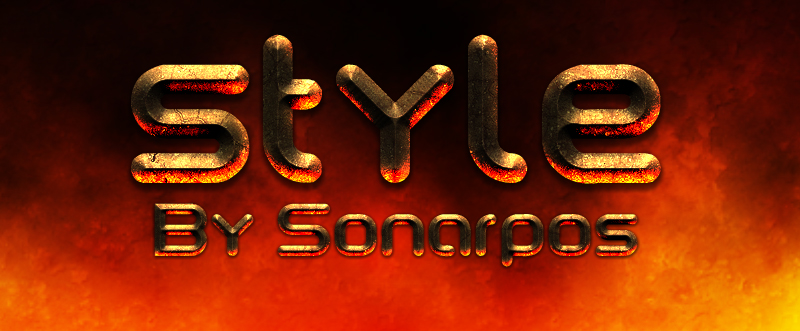 Gold Fire Text Effect