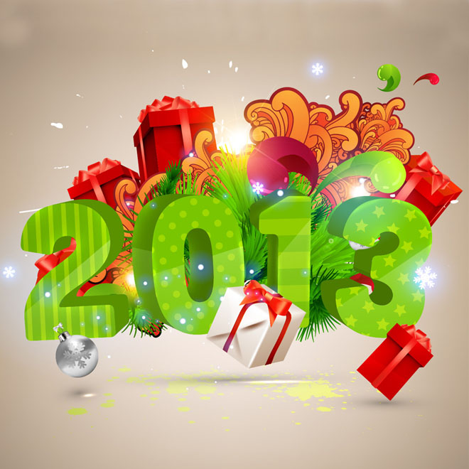 Happy New Year Vector Element - EPS AI