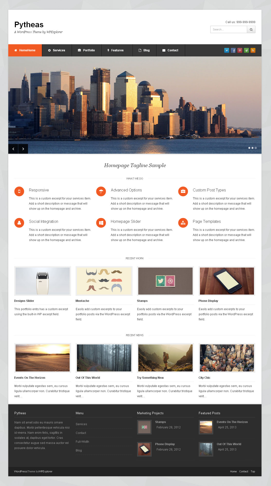 Pytheas - Free WordPress Theme