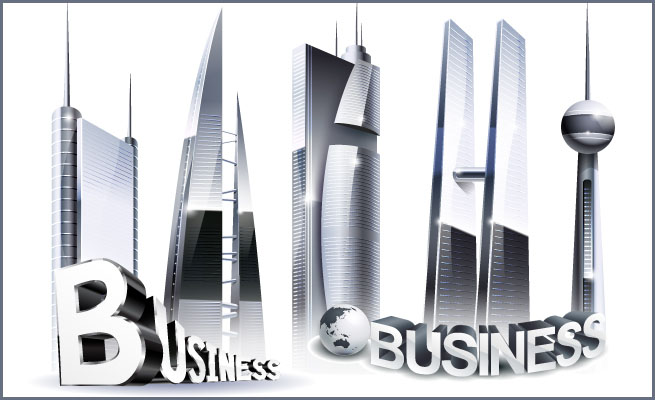 Vector Building - Skyscrapers with AI file