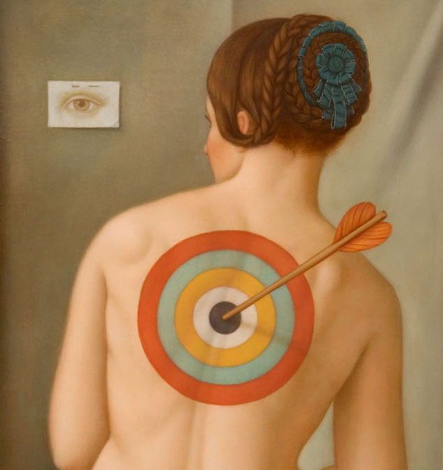 surreal oil painting woman