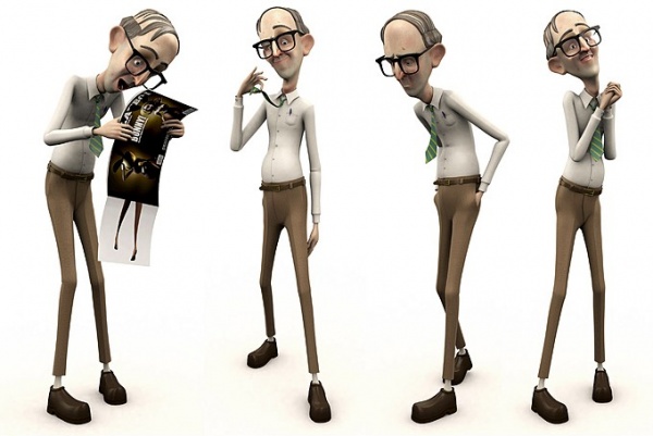 3D Character Design Office Nerd