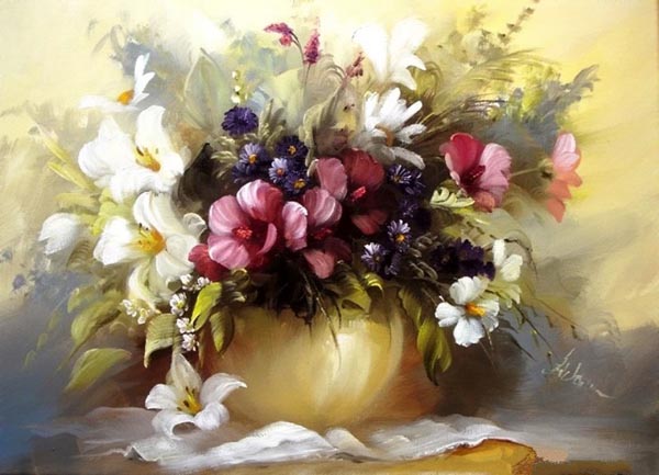Bouquets Painting by Szechenyi Szidonia