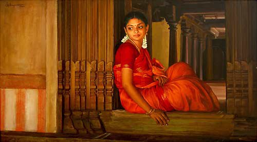 Paintings of rural indian women Oil painting