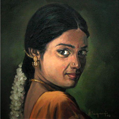 Paintings of rural indian women Oil painting