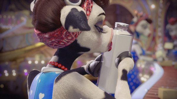 clover milk 3d character