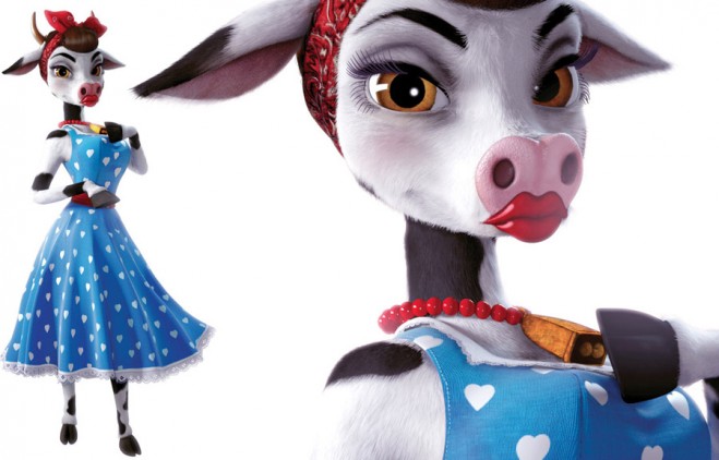 clover milk 3d character