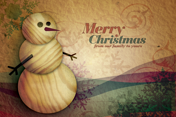 merry christmas greeting card