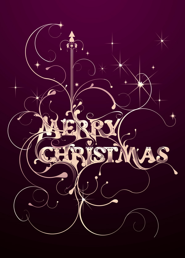 merry christmas greeting card