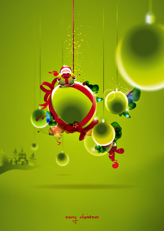 merry christmas greeting card