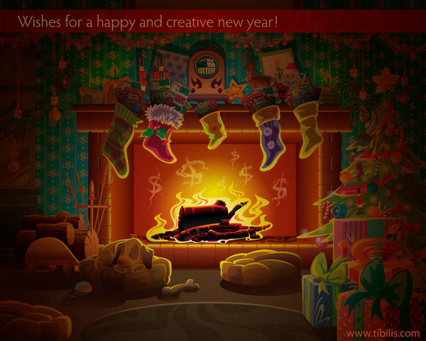 merry christmas greeting card