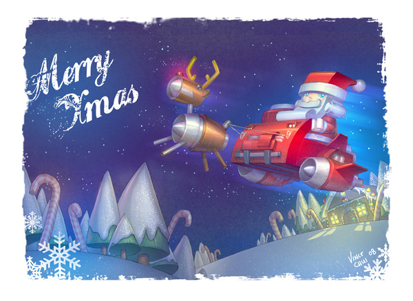 merry christmas greeting card