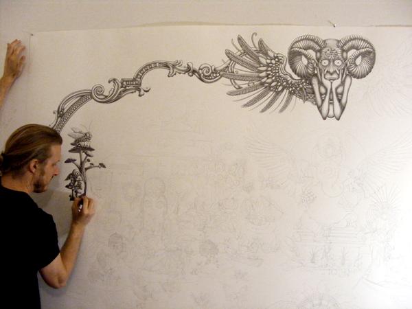 mural mega drawings joe fenton solitude
