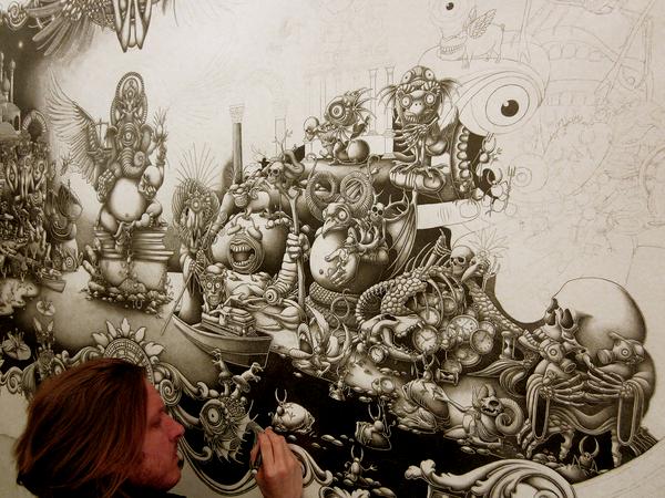 mural mega drawings joe fenton solitude