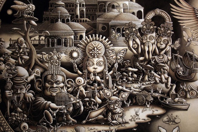 mural mega drawings joe fenton solitude