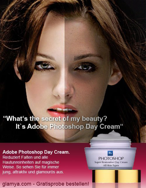 photoshop afterbefore daycream