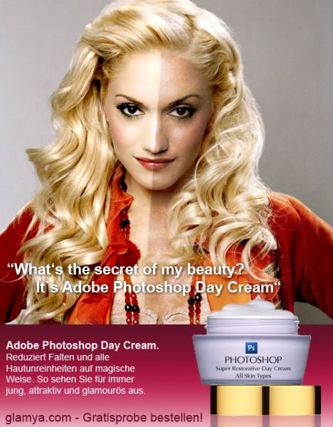 photoshop afterbefore daycream