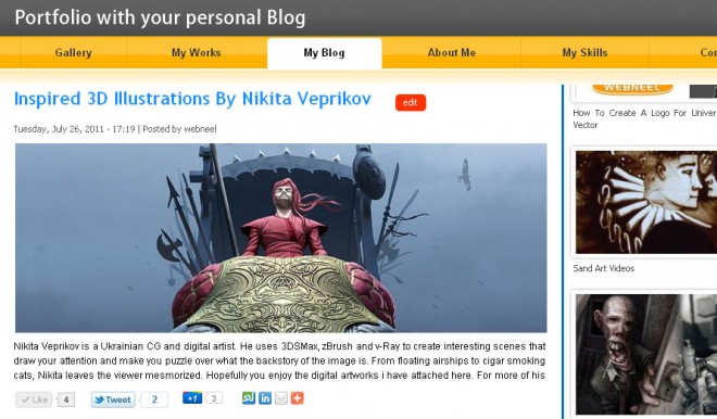 Your Blog is not far away from your Portfolio.