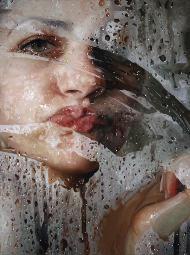 realistic painting glass window alyssa monks