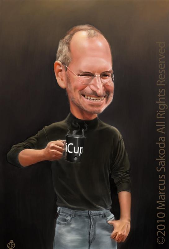 steve jobs dpainting