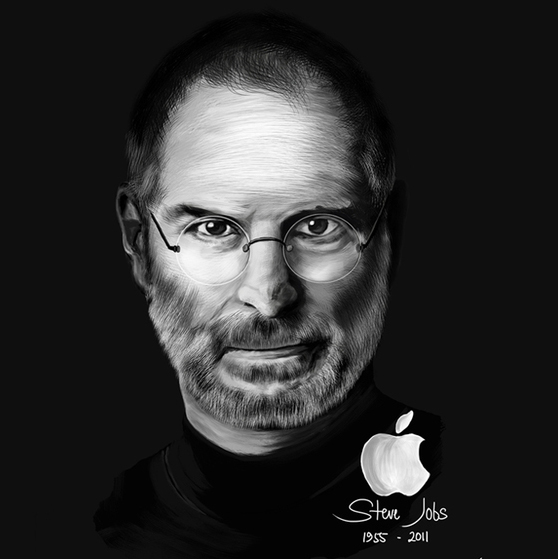 steve jobs dpainting a