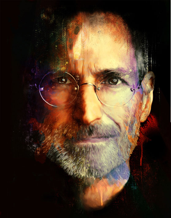 steve jobs dpainting a
