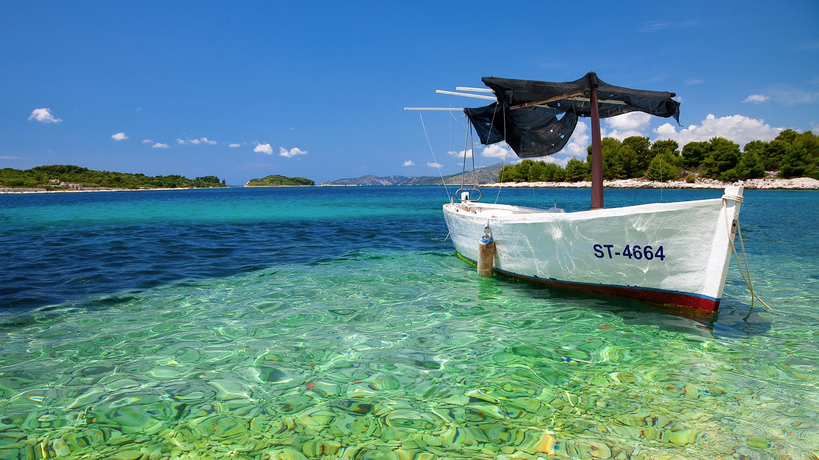 croatian boat scenery wallpaper