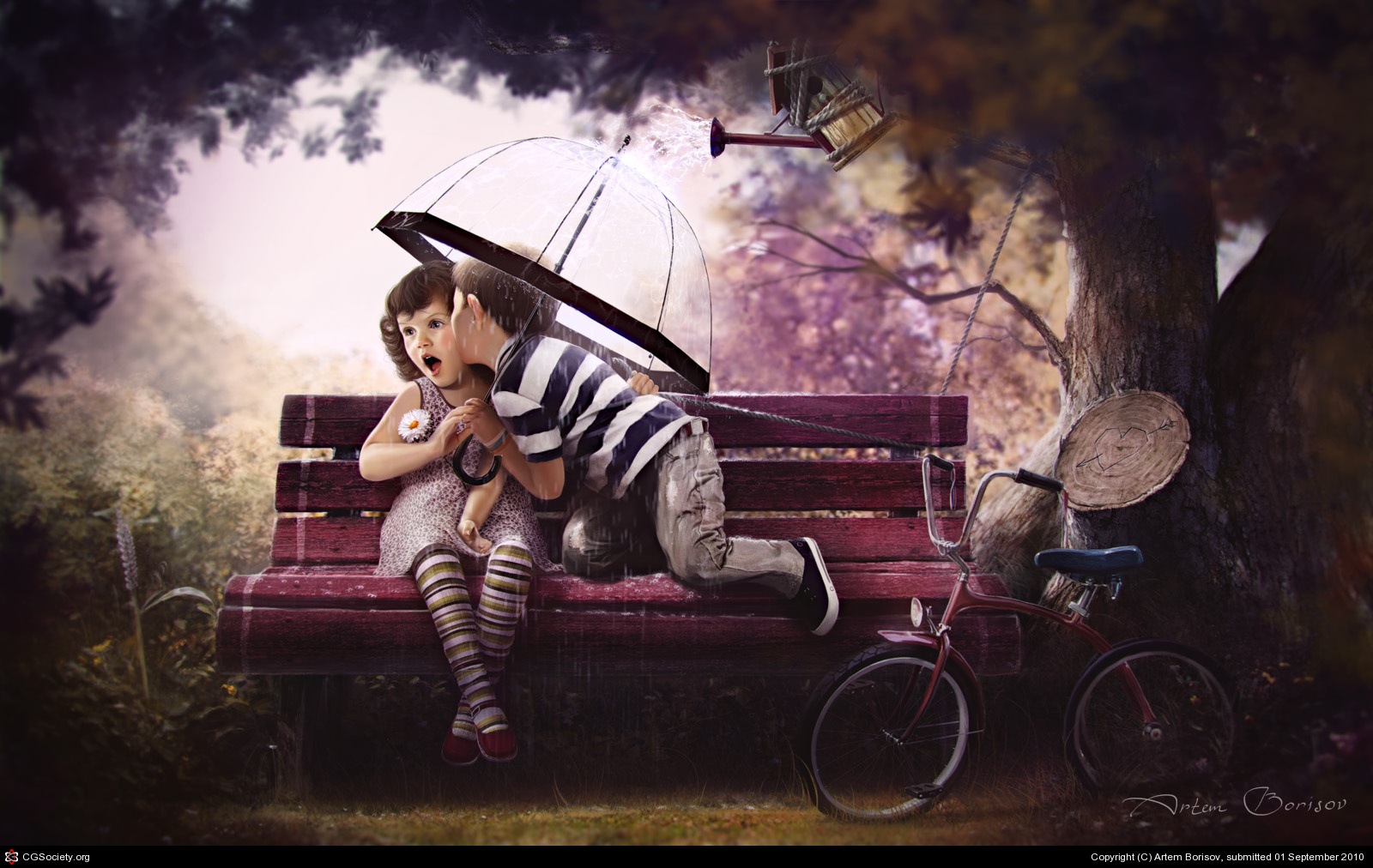 rain painting wallpaper