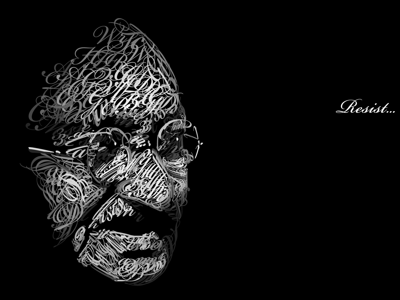 creative gandhi wallpaper