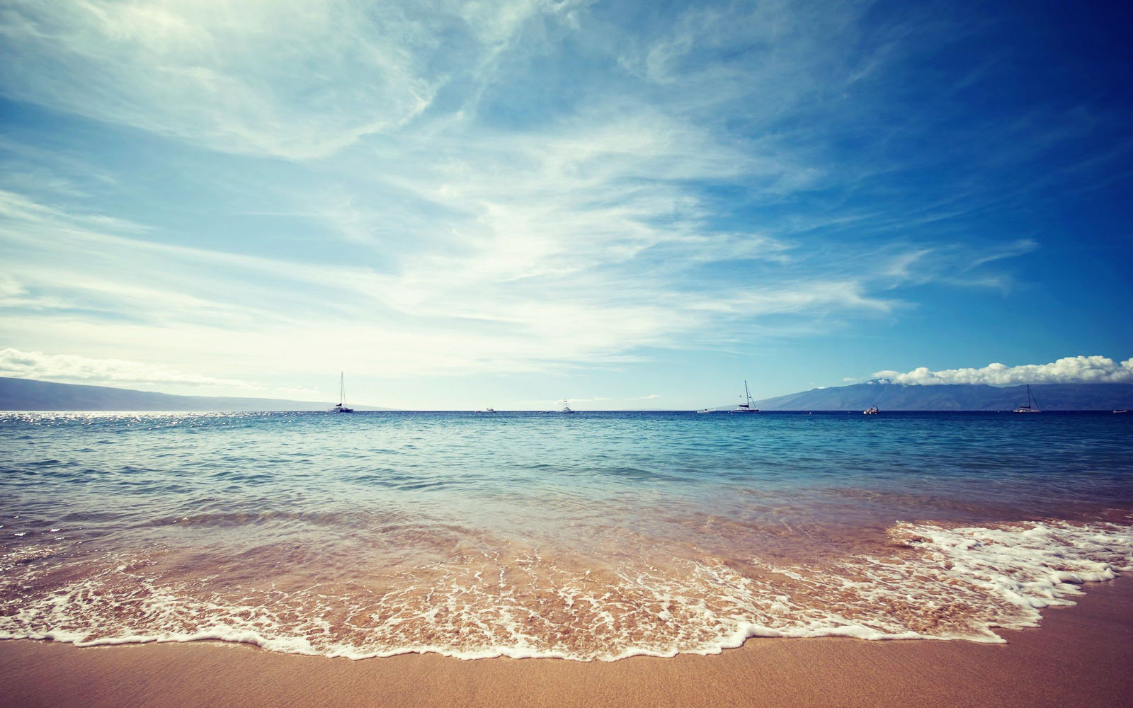 ocean beach sand sky wallpaper 17