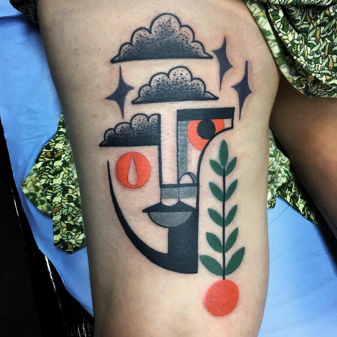 picasso cubism tattoo art by mike boyd