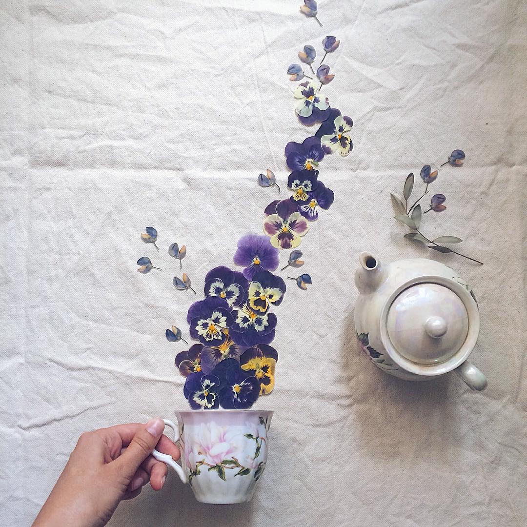 floral tea story by marina malinovaya