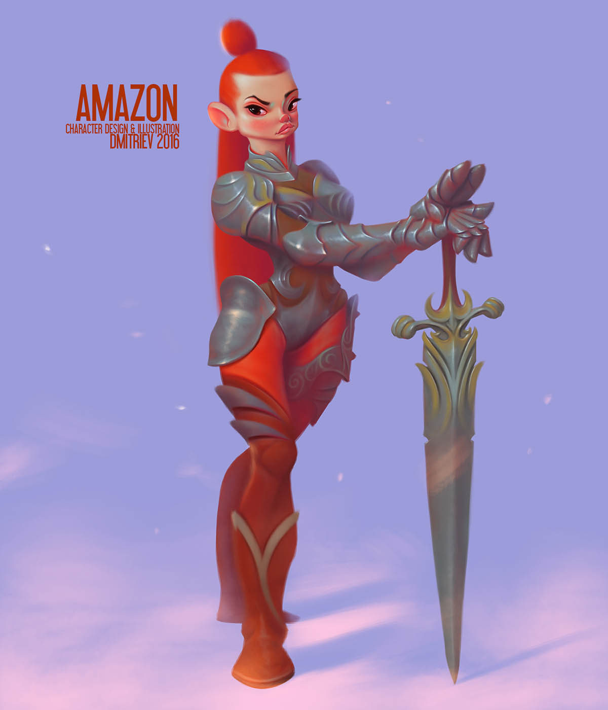 amazon character design by dmitry dmitriev