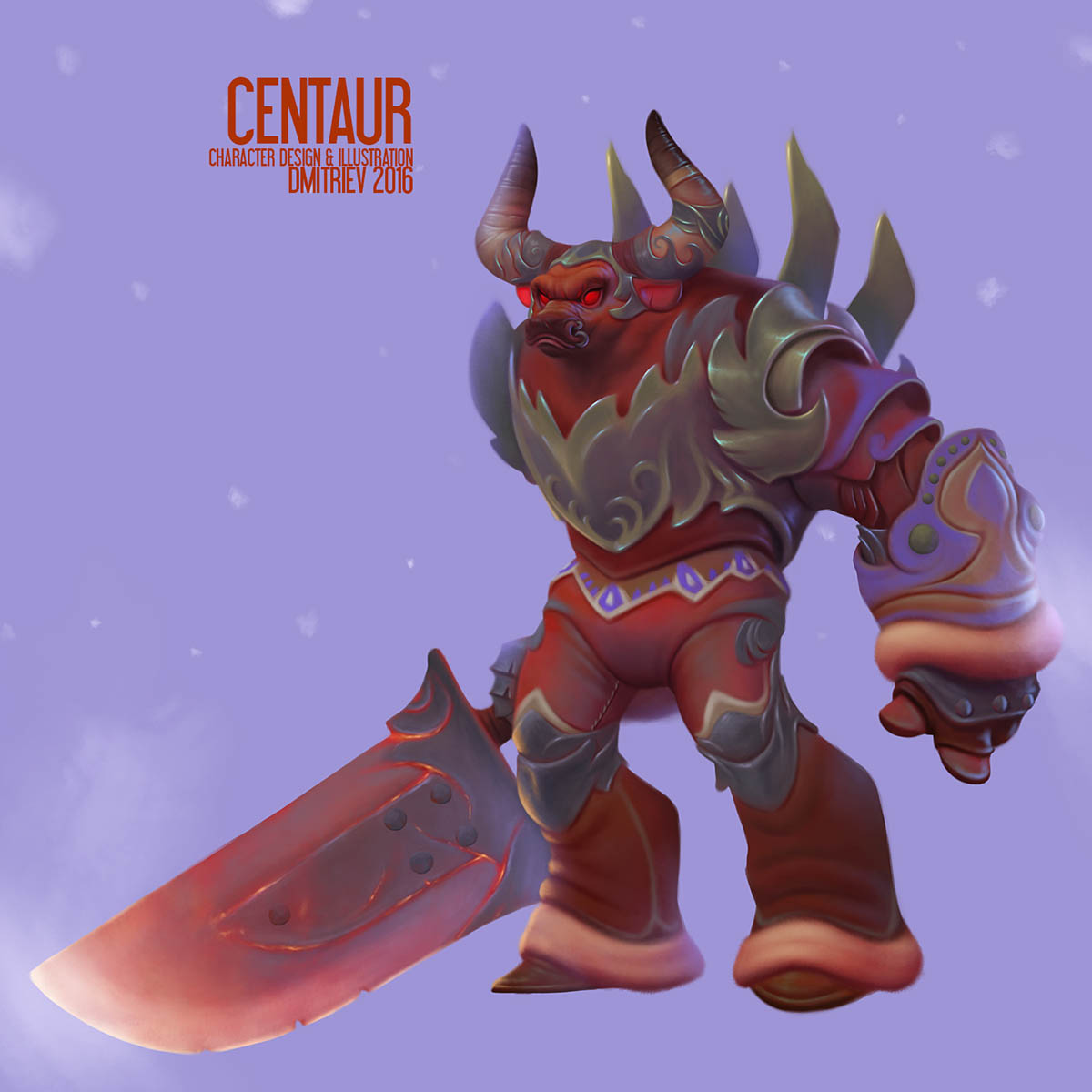 centaur character design by dmitry dmitriev