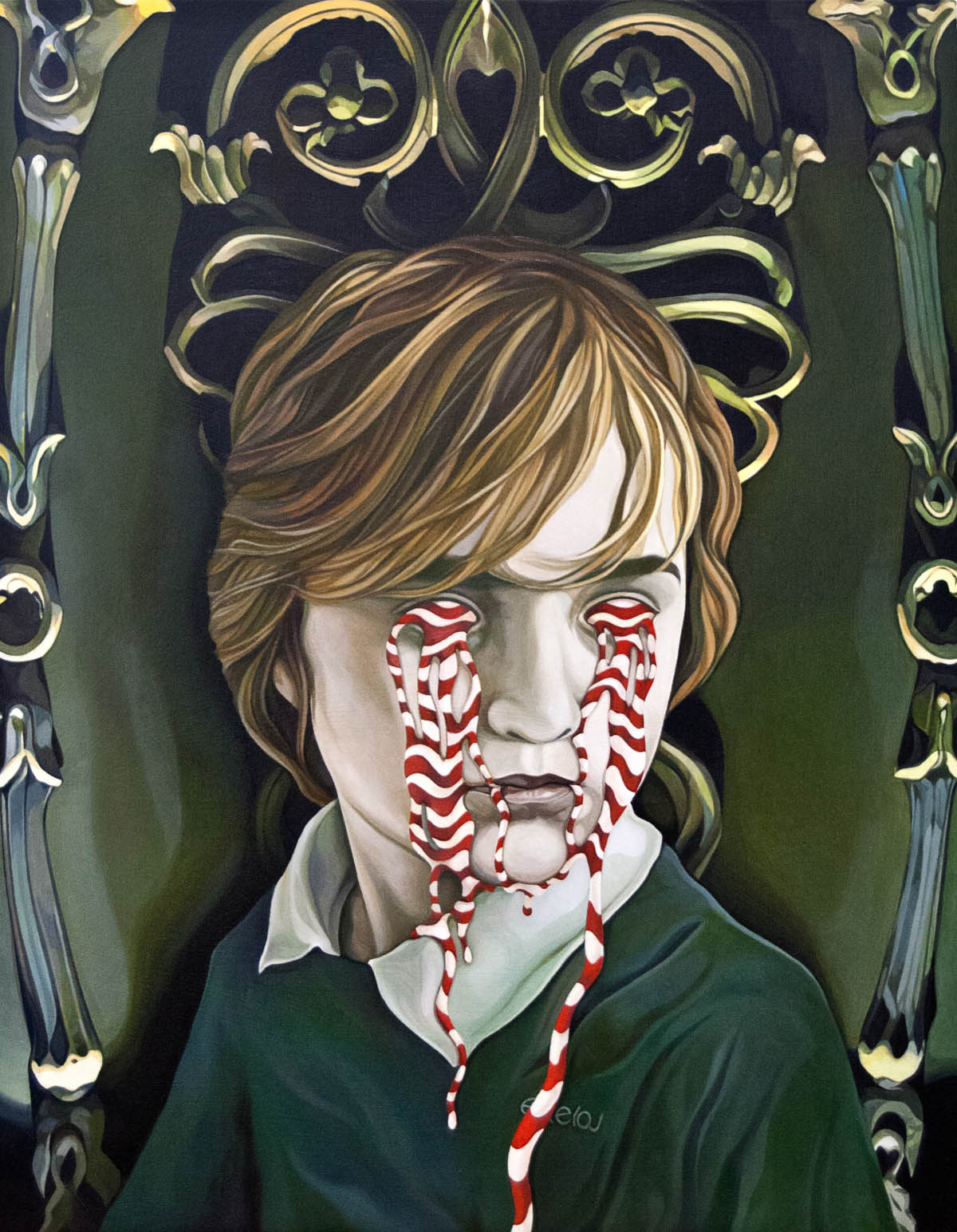 tears oil acrylic painting by jolene lai